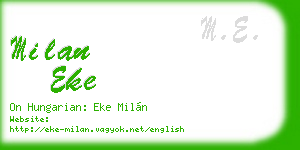 milan eke business card